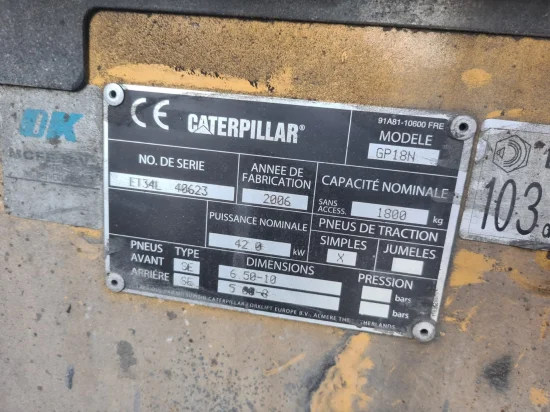 περονοφόρο ανυψωτικό υγραερίου CATERPILLAR