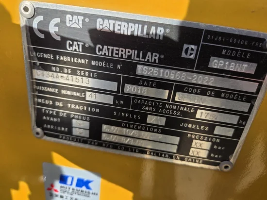 περονοφόρο ανυψωτικό υγραερίου CATERPILLAR