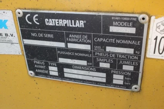 περονοφόρο ανυψωτικό υγραερίου CATERPILLAR