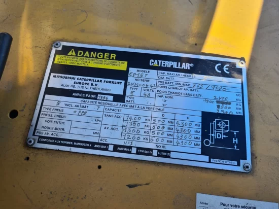 ηλεκτρικό περονοφόρο ανυψωτικό CATERPILLAR