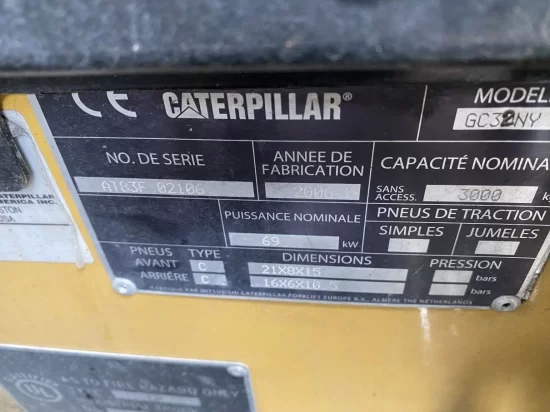περονοφόρο ανυψωτικό υγραερίου CATERPILLAR
