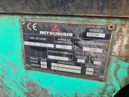 περονοφόρο ανυψωτικό υγραερίου MITSUBISHI