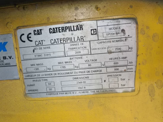 ηλεκτρικό περονοφόρο ανυψωτικό CATERPILLAR