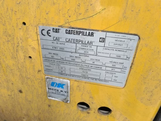 ηλεκτρικό περονοφόρο ανυψωτικό CATERPILLAR