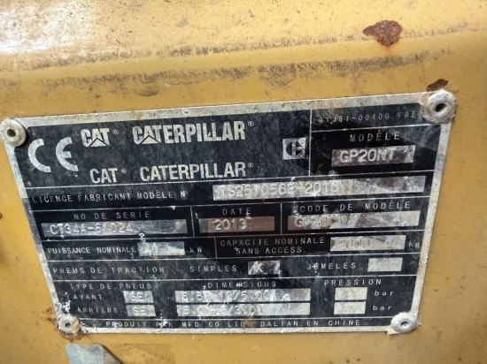 περονοφόρο ανυψωτικό υγραερίου CATERPILLAR