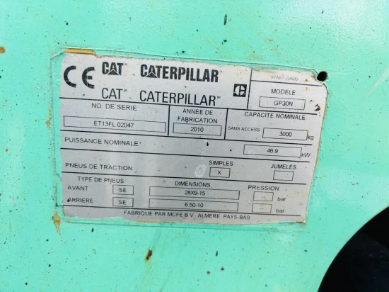 περονοφόρο ανυψωτικό υγραερίου CATERPILLAR