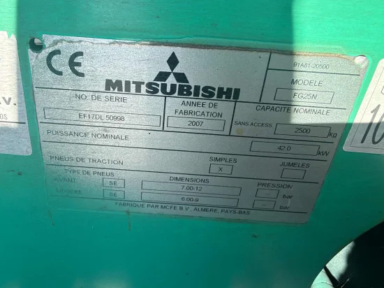 περονοφόρο ανυψωτικό υγραερίου MITSUBISHI