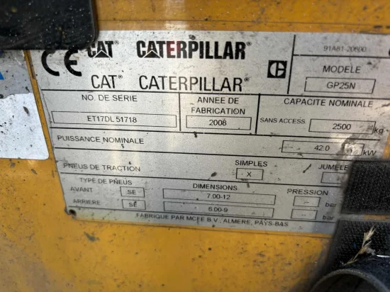 περονοφόρο ανυψωτικό υγραερίου CATERPILLAR