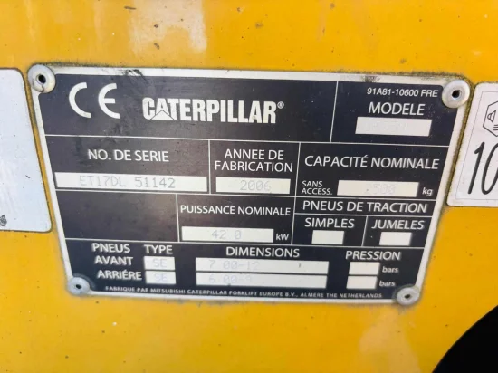 περονοφόρο ανυψωτικό υγραερίου CATERPILLAR