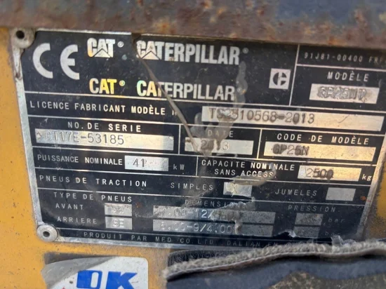 περονοφόρο ανυψωτικό υγραερίου CATERPILLAR