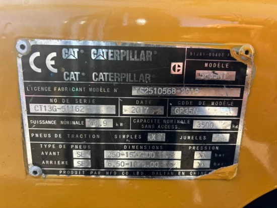περονοφόρο ανυψωτικό υγραερίου CATERPILLAR