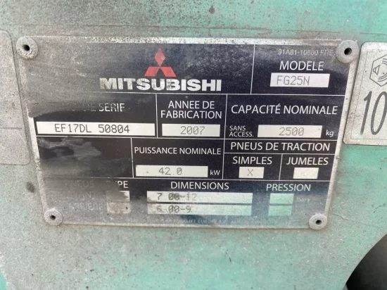 περονοφόρο ανυψωτικό υγραερίου MITSUBISHI
