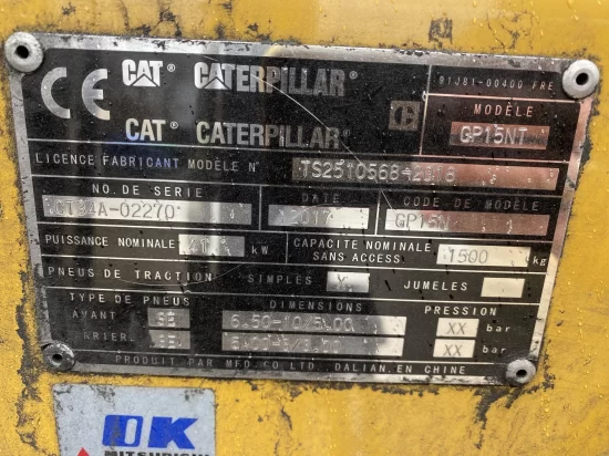 περονοφόρο ανυψωτικό υγραερίου CATERPILLAR