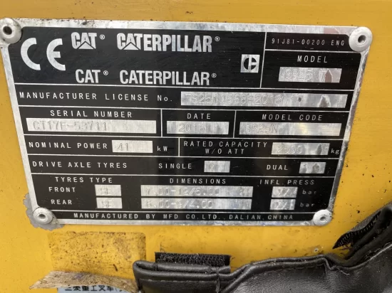 περονοφόρο ανυψωτικό υγραερίου CATERPILLAR
