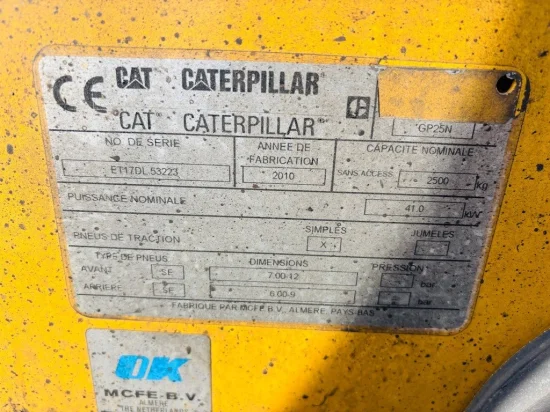περονοφόρο ανυψωτικό υγραερίου CATERPILLAR