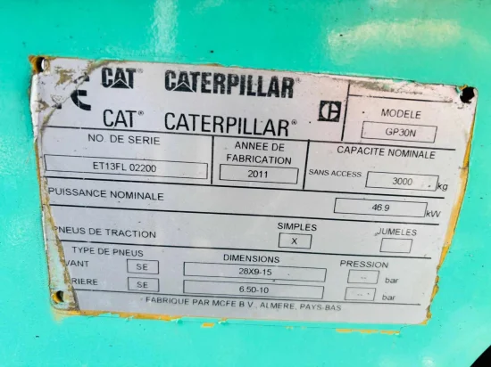 περονοφόρο ανυψωτικό υγραερίου CATERPILLAR