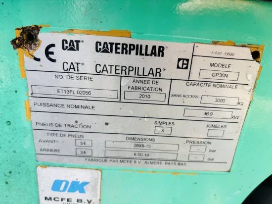 περονοφόρο ανυψωτικό υγραερίου CATERPILLAR