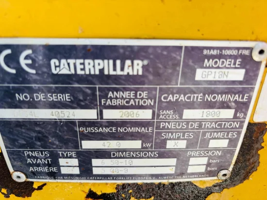 περονοφόρο ανυψωτικό υγραερίου CATERPILLAR