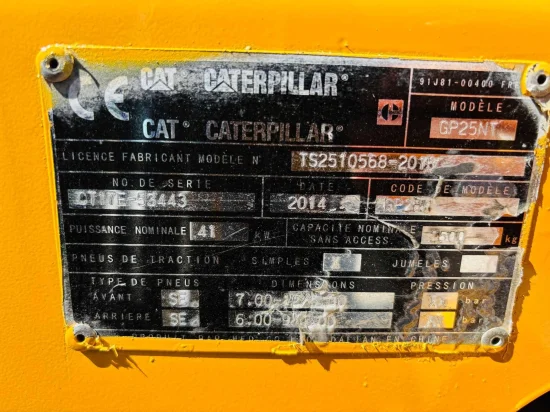 περονοφόρο ανυψωτικό υγραερίου CATERPILLAR
